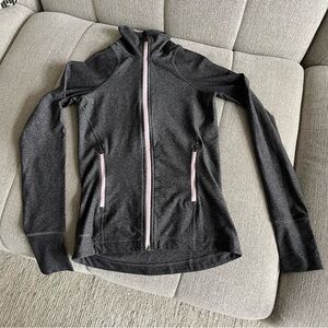 Nike Dri-Fit Zip-up Gray Top